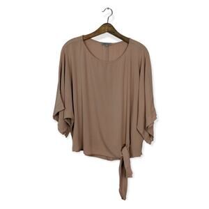 Wishlist Apparel Blush Pink Sleeve Tie Front Top Size S